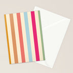 Retro French Rainbow Stripes Stationery Card Gallery Image 2