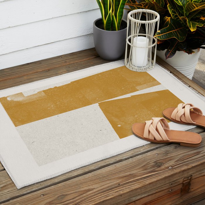 Yellow Object Outdoor Rug Gallery Image 2