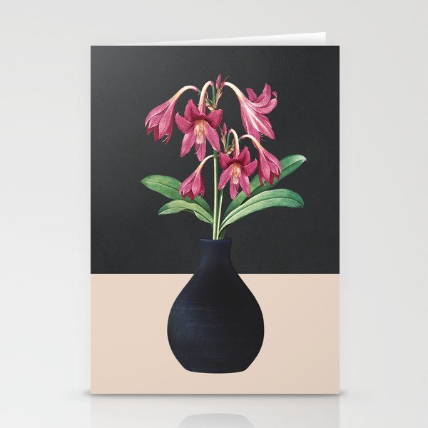 Flowers in Black Vase 3 Stationery Card Gallery Image 1