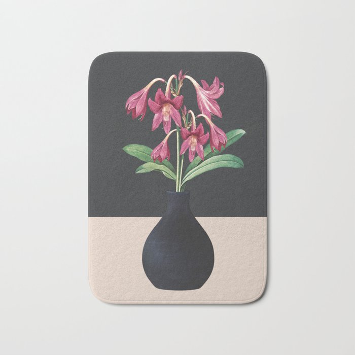 Flowers in Black Vase 3 Bath Mat Gallery Image 1