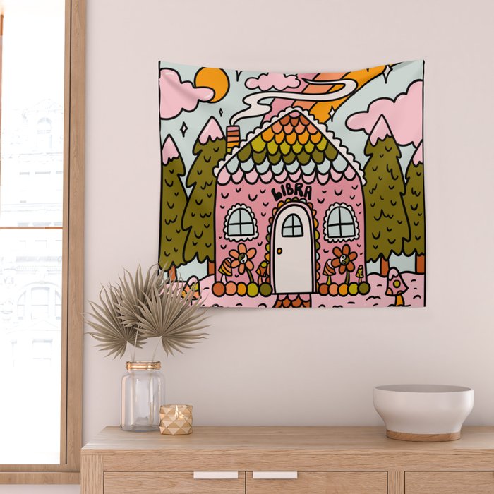Libra Gingerbread House Wall Tapestry Gallery Image 2