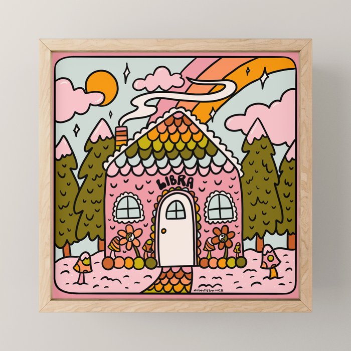 Libra Gingerbread House Mini Art Print Gallery Image 1