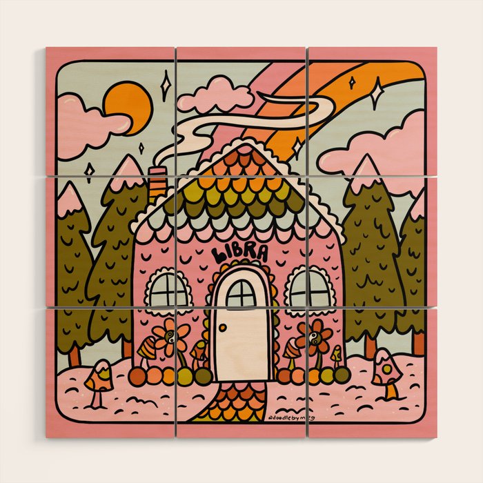 Libra Gingerbread House Wood Wall Art Gallery Image 1