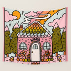 Libra Gingerbread House Wall Tapestry Gallery Image 4