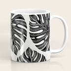 Watercolor Palm Leaves Black and White Coffee Mug Gallery Image 1