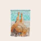 By The Pool All Day, Summer Travel Woman Swimming, Tropical Fashion Bohemian Painting Wall Hanging Gallery Image 1
