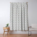 Faux White Leather Buttoned Window Curtain Gallery Image 5