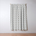 Faux White Leather Buttoned Window Curtain Gallery Image 3
