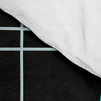 Mid Century Modern Stars Black Teal Comforter Gallery Image 4
