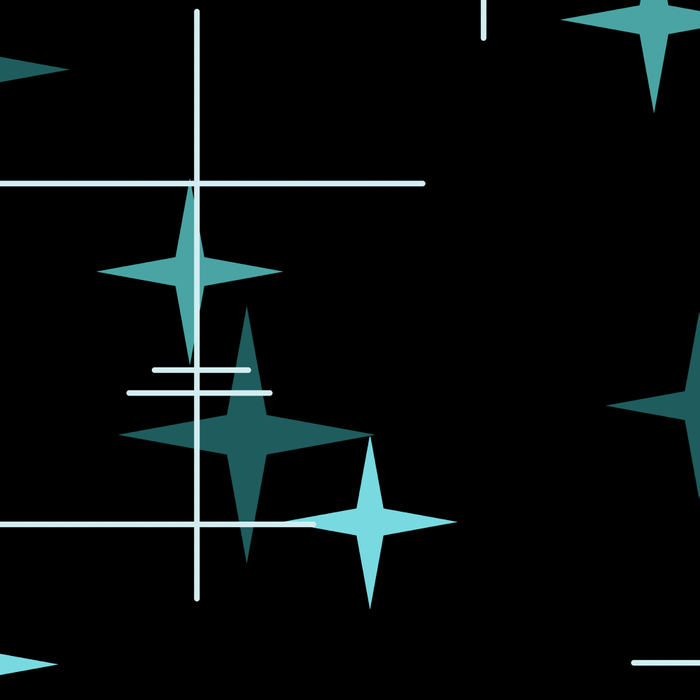 Mid Century Modern Stars Black Teal Coffee Mug Gallery Image 2