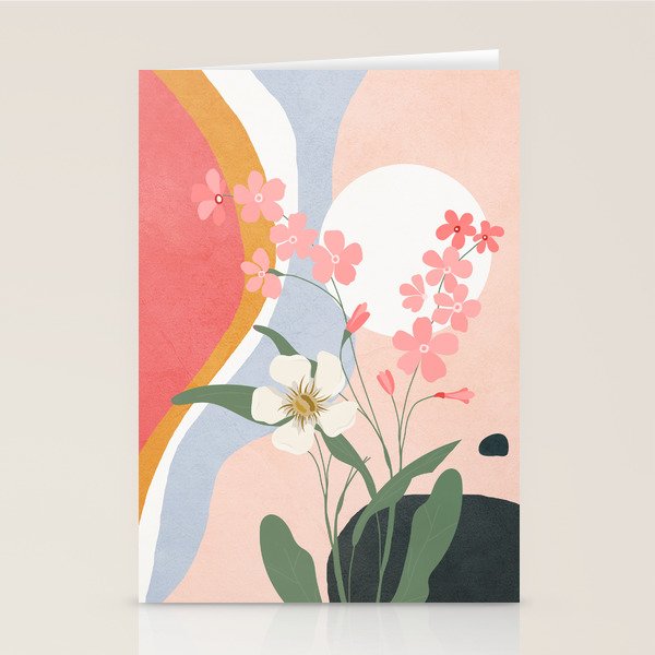 Colorful Flower Design 1 Stationery Card Gallery Image 2