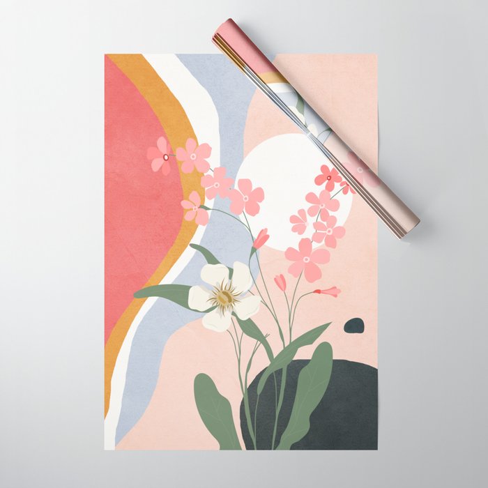 Colorful Flower Design 1 Wrapping Paper Gallery Image 1