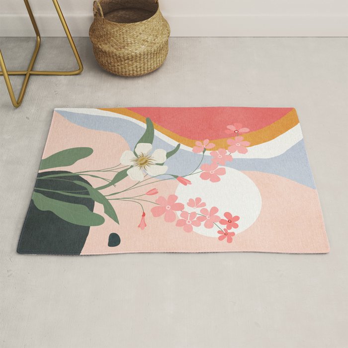 Colorful Flower Design 1 Rug Gallery Image 1