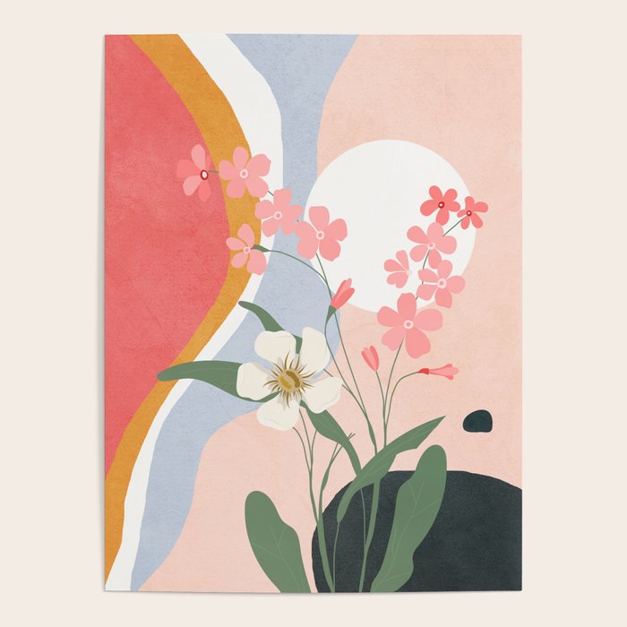 Colorful Flower Design 1 Poster