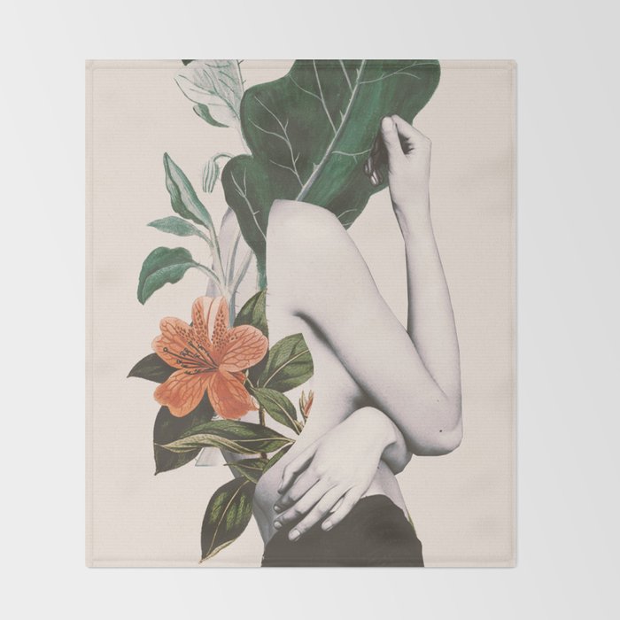 natural beauty-collage 2 Throw Blanket Gallery Image 2