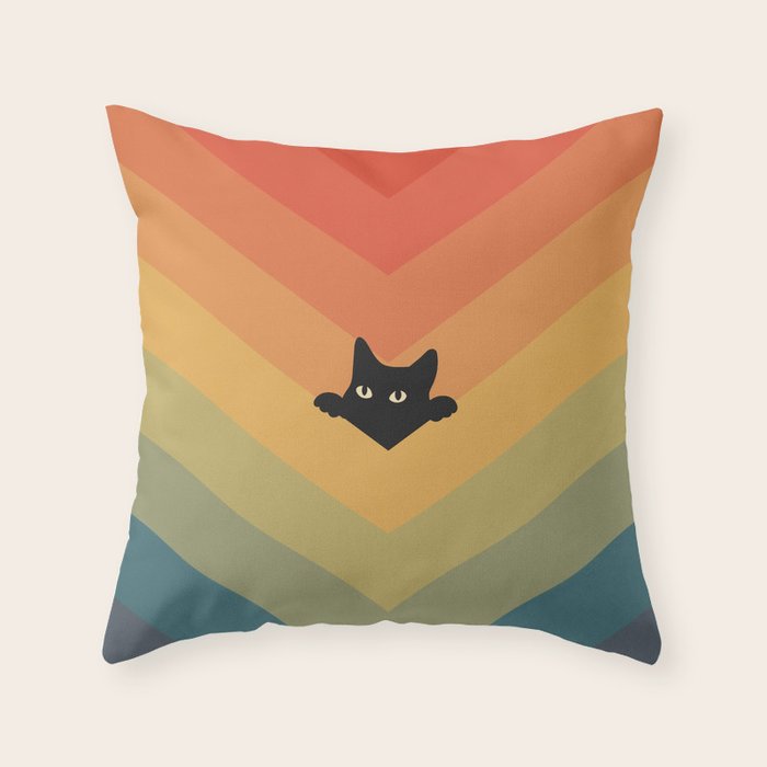 Cat Landscape 165 Throw Pillow Gallery Image 6