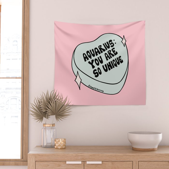 Aquarius Conversation Heart Wall Tapestry Gallery Image 2