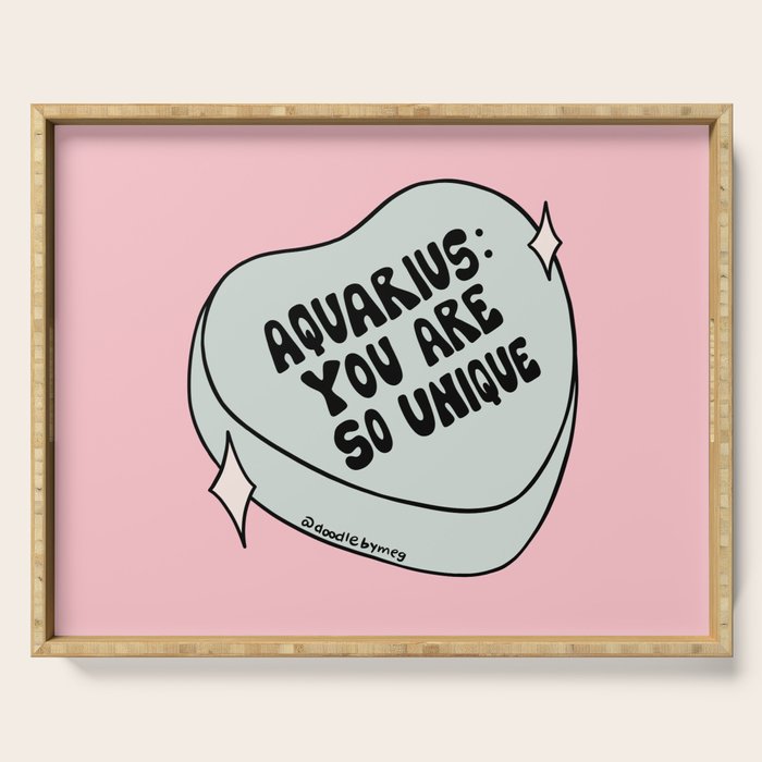 Aquarius Conversation Heart Serving Tray Gallery Image 1