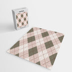 Classic Argyle Pattern Sage and Baby Pink Jigsaw Puzzle Gallery Image 2