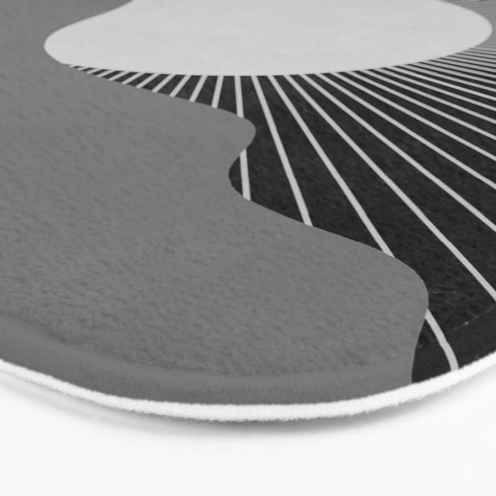 Abstraction_SUNRISE_SUNSET_BLACK_WHITE_MONO_POP_ART_0622A Bath Mat Gallery Image 3