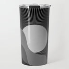 Abstraction_SUNRISE_SUNSET_BLACK_WHITE_MONO_POP_ART_0622A Travel Mug Gallery Image 1