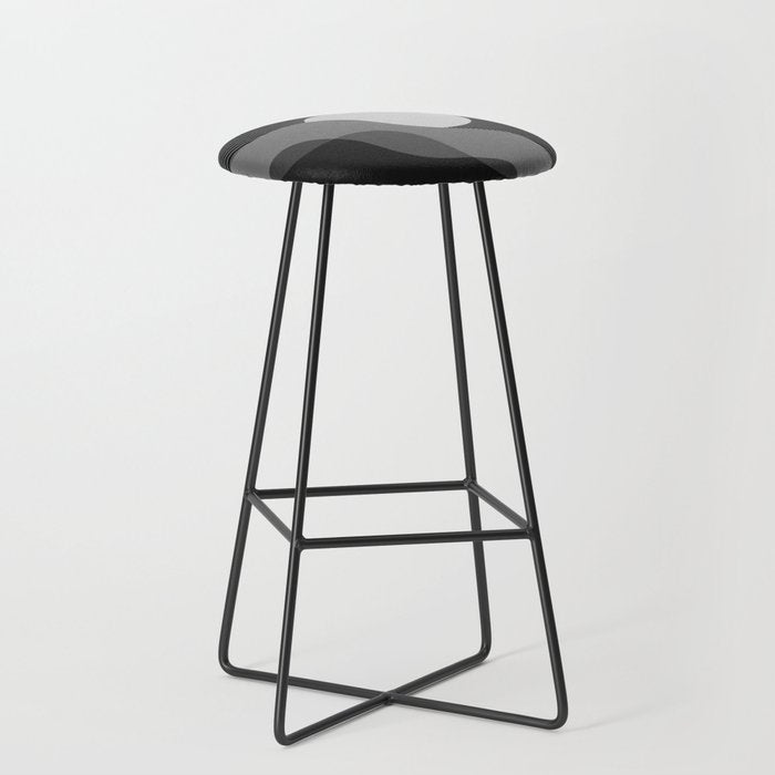 Abstraction_sunrise_sunset_black_white_mono_pop_art_0622a Stool Gallery Image 1