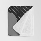 Abstraction_SUNRISE_SUNSET_BLACK_WHITE_MONO_POP_ART_0622A Throw Blanket Gallery Image 3