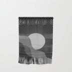 Abstraction_SUNRISE_SUNSET_BLACK_WHITE_MONO_POP_ART_0622A Wall Hanging Gallery Image 1