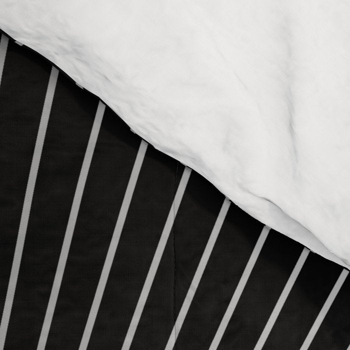 Abstraction_SUNRISE_SUNSET_BLACK_WHITE_MONO_POP_ART_0622A Comforter Gallery Image 4