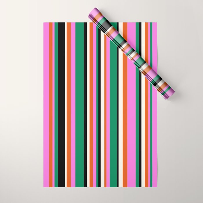 Classic Stripes XIV - Bold Retro Wrapping Paper Gallery Image 1