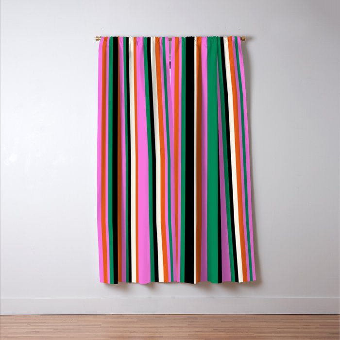 Classic Stripes XIV - Bold Retro Window Curtain Gallery Image 3