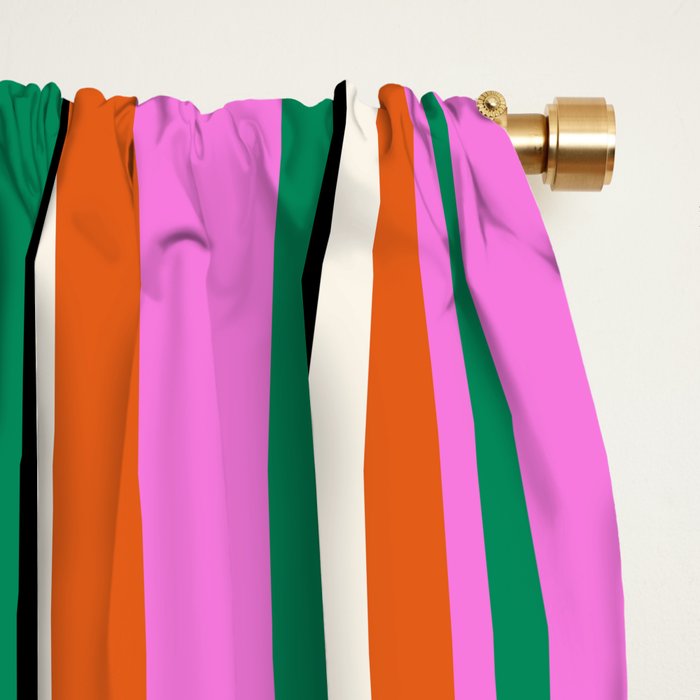 Classic Stripes XIV - Bold Retro Window Curtain Gallery Image 2