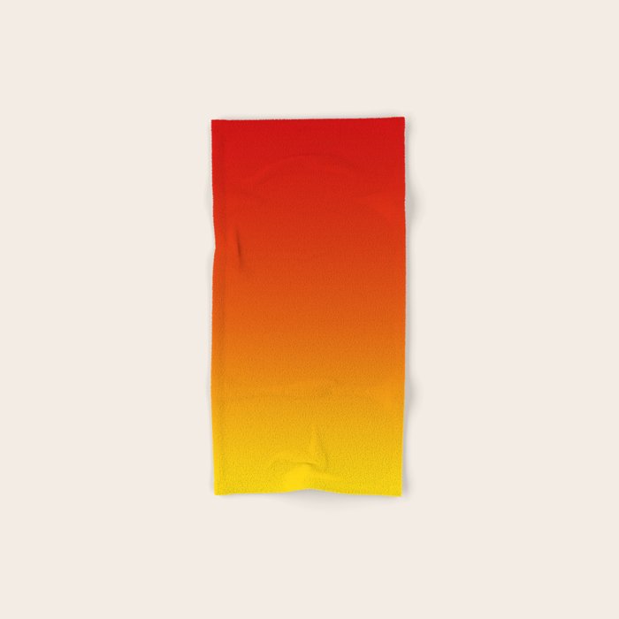 Red Orange and Gold Gradient Bath Towel Gallery Image 1