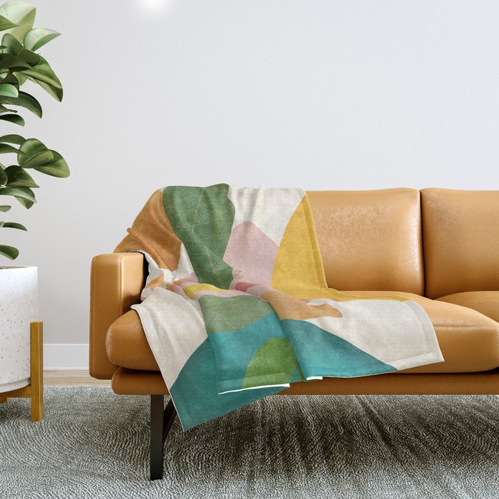Colorful Branching Out 21 Throw Blanket Gallery Image 1