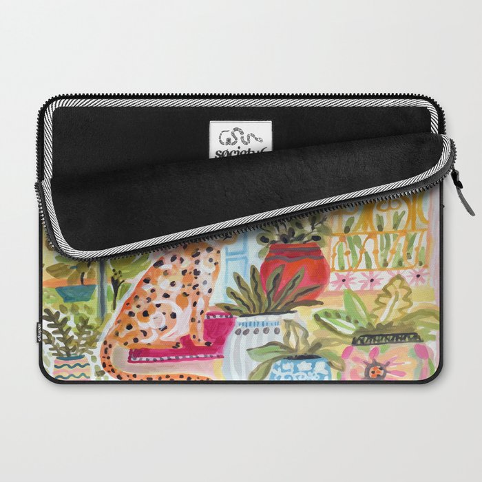 Cheetah in the City Pink Laptop Sleeve Gallery Image 2