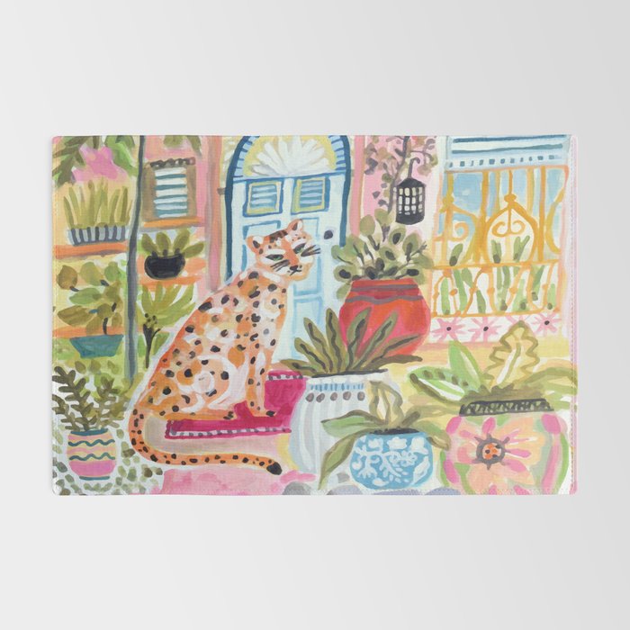 Cheetah in the City Pink Rug Gallery Image 2