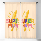 Retro Super Mum  Window Curtain Gallery Image 5