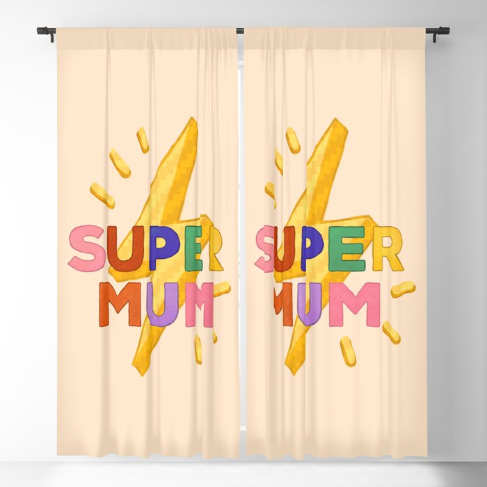 Retro Super Mum  Window Curtain Gallery Image 5