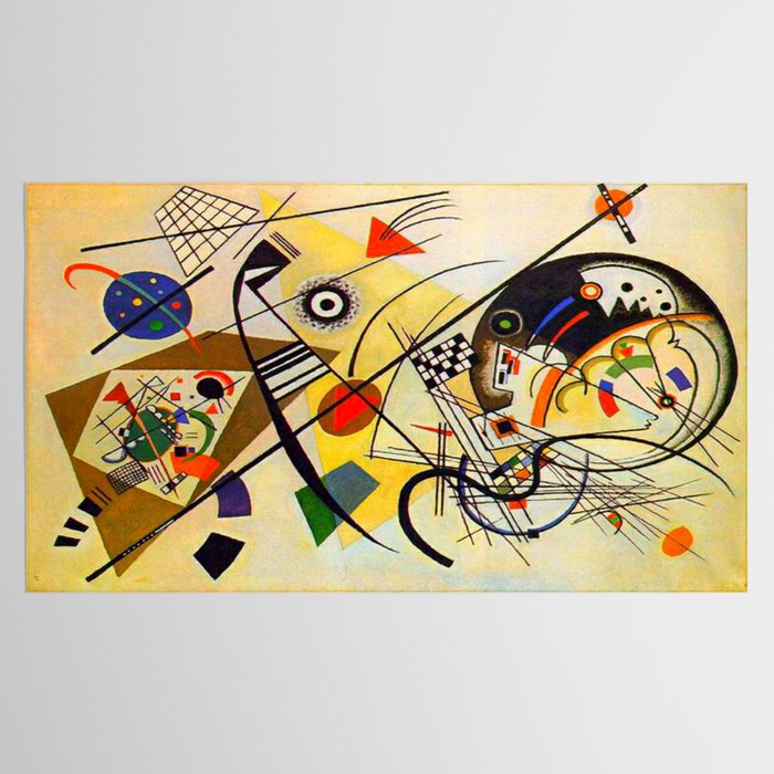 Wassily Kandinsky Transverse Line, colorful  Tablecloth Gallery Image 2
