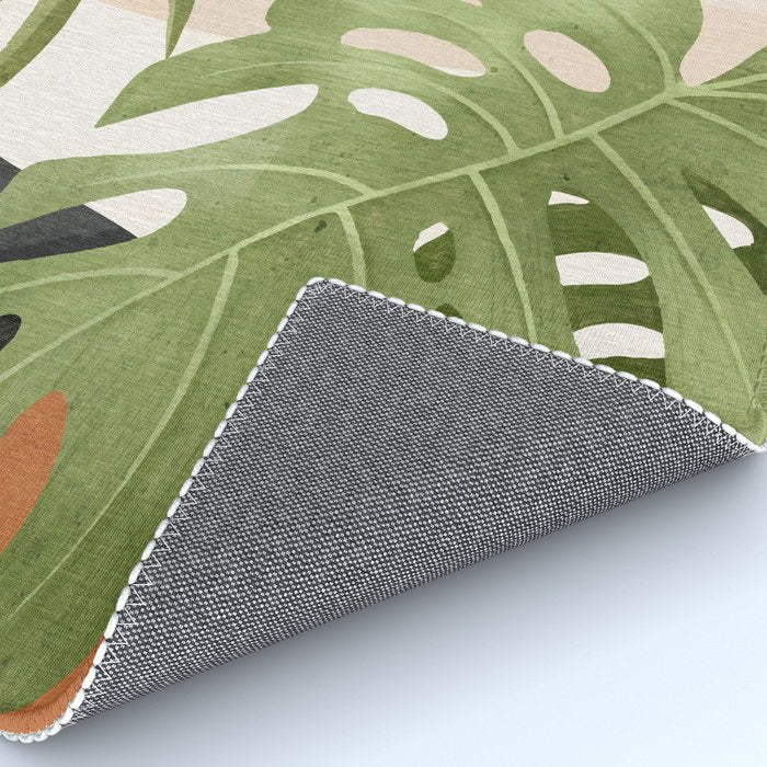 Abstract Art Tropical Leaves 21 Rug Gallery Image 4