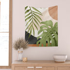 Abstract Art Tropical Leaves 21 Wall Tapestry Gallery Image 2
