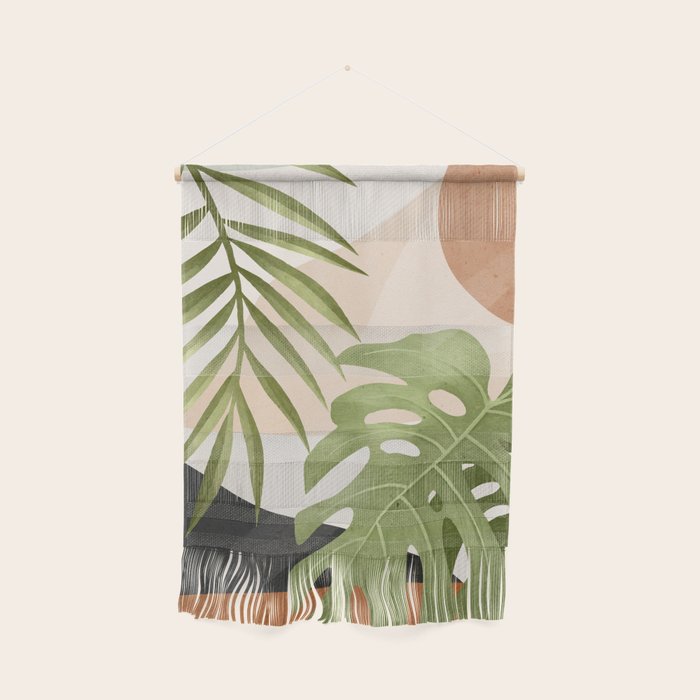 Abstract Art Tropical Leaves 21 Wall Hanging Gallery Image 1