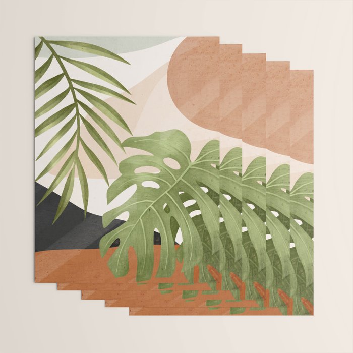 Abstract Art Tropical Leaves 21 Wrapping Paper Gallery Image 3