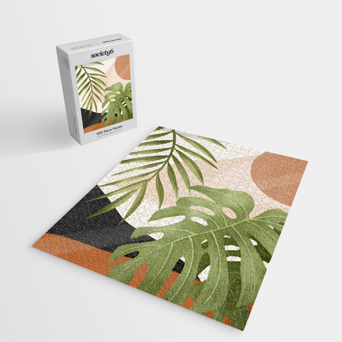 Abstract Art Tropical Leaves 21 Jigsaw Puzzle Gallery Image 2