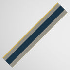 Variable Stripe Pattern in Light Mustard, Navy Blue, and Gray Table Runner Gallery Image 3