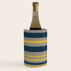 Variable Stripe Pattern in Light Mustard, Navy Blue, and Gray Wine Chiller Gallery Image 2