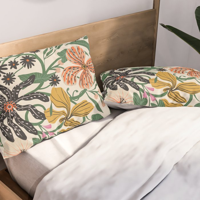 Merrick Floral - creme Pillow Sham Gallery Image 2