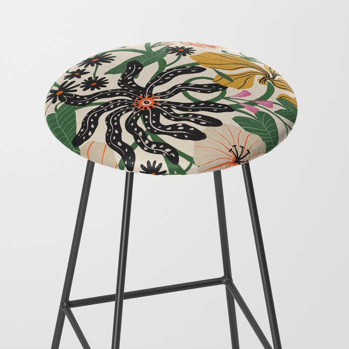 Merrick Floral - creme Stool Gallery Image 2