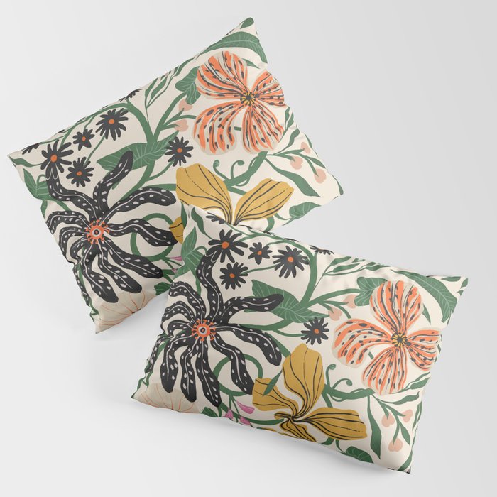 Merrick Floral - creme Pillow Sham Gallery Image 1
