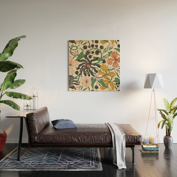 Merrick Floral - creme Wood Wall Art Gallery Image 2